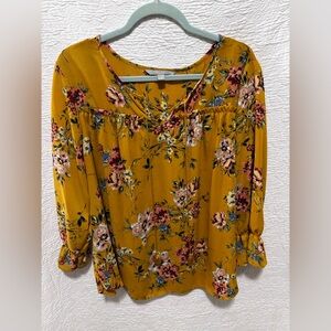 Valerie Steven’s plus size poly floral top